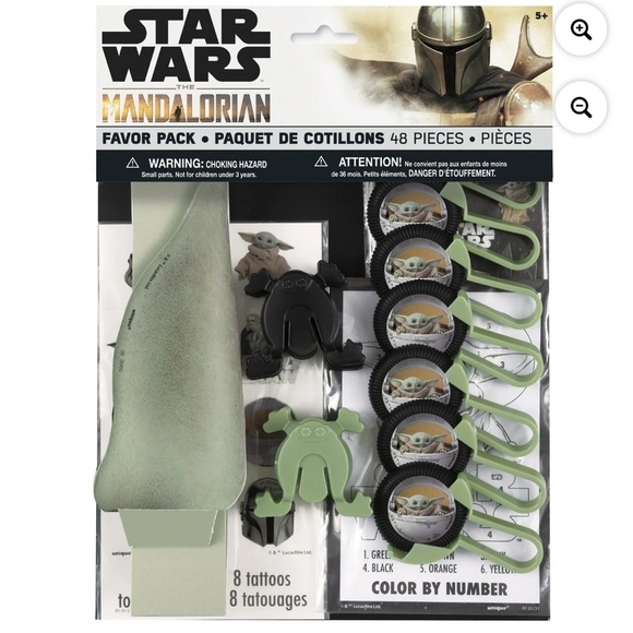 Star Wars Mandalorian Party Favor Set - Green and Black - Picture 2 of 10
